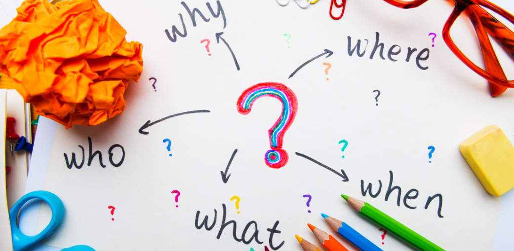 Why-What-Where-when-who diagram illustrating critical thinking for kids at Education Alternatives School Ohio, showing key questions and thought processes to guide learning and decision-making.