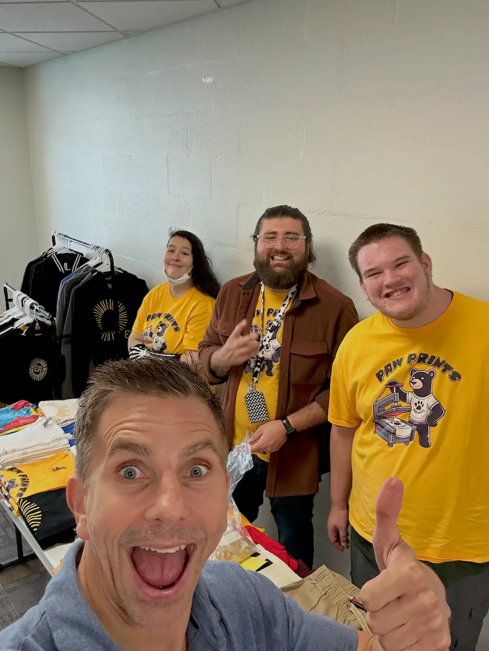 EA Students at PawPrints (personalized apparel). A VisionQuest program for students. EA Schools